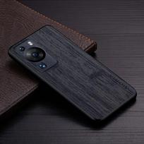Dėklas Huawei P60 Pro P60 funda bambuko medžio raštas Odinis telefono dangtelis Prabangus coque skirtas huawei p60 pro dėklas capa P60 Pro juoda