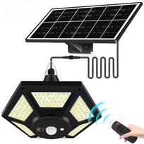 Dvigubos galvutės saulės pakabinamas šviestuvas lauke su judesio detektoriumi LED itin ryškios saulės baterijos lempos 5 režimų garažo lempa sodui 1PCS-2000MAH