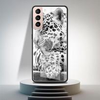 Glass Case for Samsung Galaxy S20 FE S21 Ultra S10 Plus S9 Note 10 Lite S8 20 9 S10e Shockproof Phone Cover Lion Alpha Tiger Sac Samsung S21 gray