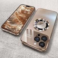 Luxury Glass Camera Lens For Magesafe Magnetic Wireless Charging Case For iPhone 11 12 13 14 15 16 Pro Max Plus Shockproof Cover For iPhone 13