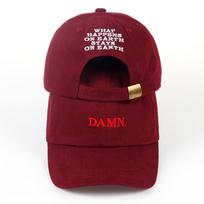 Naujos Unisex Pavasario vasaros DAMN Kepurės Siuvinėtos Žemės Tėčio Kepuraitė Hip Hop kepuraitė Kendrick lamar Raperis Snapback kepurės Beisbolo kepurė XXL&>8Y