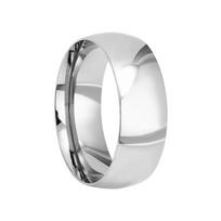 Klasikinis 8 mm vyriškas dvigubo rutuliuko lygus žiedas - Papuošalas, standartinis JAV dydis Size 10 sidabras