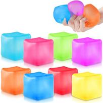 Squishy Ice Cube Stress Ball Toy Sensory Fidget Toys for Adults & Kids Slow Rising Squeeze Ball Autism ADHD Relief Party Gift