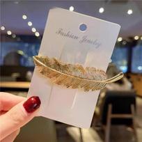 Women Fashion Gifts Leaf Feather Hair Clip Slide Jewerly Accessories Popular Womens Headbands Hairpin Decoration Accessories auksas