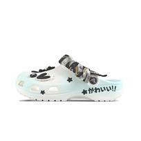 Crocs Crush Clog EVA Meteor Slip-Ons Decorative Buckle Hand-Painted Graffiti Casual Fashion Versatile Hole Shoes Unisex White 43-44 balta