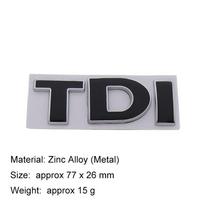 3D Premium Turbo Direct Injection TDI automobiliui Variklio dangtis Sparnas bagažinė Galinis dangtis Pavadinimo lentelė Lipdukas Emblema Ženklelis Lipdukas b-black