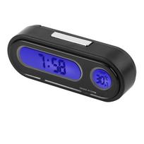 2 in 1 Car Vehicle Interior Mini Electronic Watch LED Digital Clock Thermometer Voltmeter