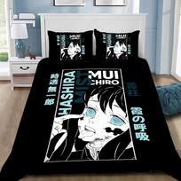 Anime antklodės užvalkalas pagalvės užvalkalas M-Muichiro Tokitos patalynės komplektas suaugusiems berniukui mergaitei suaugusiųjų miegamojo dekoravimas dovana viengulis dvigulis 100x135cm-2pcs