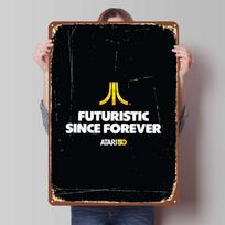 A-Atari Posters Classic Game Metal Signs Wall Decor Custom Tinplate Plaques for Gamers Gaming Room Decoration Art Mural Man Cave 20x30cm（7.8x11.8inch）