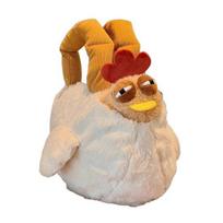 Pūkuota vištos piniginė Miela vištos rankinė per petį Pūkuota pliušinė višta Rankinė Kawaii pliušinis žaislas Pokšto dovana mergaitėms moterims Chick