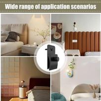 4PCS Metal Blanket Wall Clips Strong Hold Black Hanging Carpet Clamps Easy Install Multi Functional Screws Tapestry Display Black
