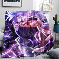 Naruto Kakashi Hatake pattern Flannel Blanket, High quality Comfortable for All Seasons, Home Decor, Warmth and Comfort, Perfect for Gifts. 80cm x 120cm