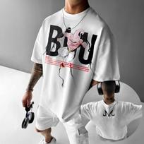 New Dragon Ball Goku Printed Shortsleeved Bandai Loose Mens and Womens 2026 Summer Breathable Sporty Fashion Tshirts S