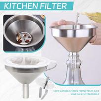 Household Stainless Steel Funnel, Stainless Steel Funnel, Used For Filling Bottles To Transfer Liquids One Size sidabras