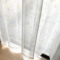 Sanrio Cinnamoroll Cinnamon Lace 100cm wide x 198cm UV Fully Cute Girl Curtains, long, 99.9% Protection, Washable, Character, SB-602-S
