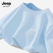 JEEP SPIRIT Men's 2025 Summer Relaxed Fit Cotton Crew Neck T-Shirt M