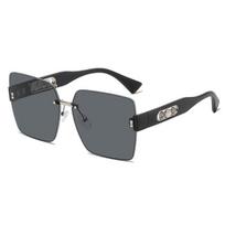 Modern Luxury Women Sunglasses Designer Rimless Square Oversize Trend Eyewear UV400 Protection Glamour Ladies