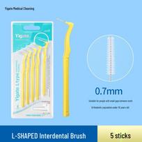 Yijie L-Type Interdental Brush 0.4-1.5mm for Cleaning Teeth Gaps & Braces — Pack of 10