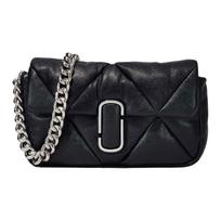 Marc Jacobs The Puffy Diamond Magnetic Flap Closure Goat Leather Underarm Handbag Women handbag Black H934L01RE22-001 Basic Set (Bag+Dust Bag)