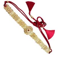 Luxurious Cutout Detailing Wedding Belt Sparkling Rhinestones Embellished Metal Waist Chain For Bride Occasion B