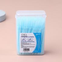 200 Boxed Plastic Toothpicks Disposable Household Bulk Interdental Brush Toothpick Line mėlyna