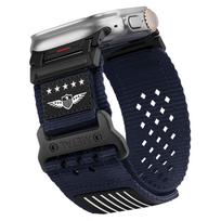 Trail loop Straps for Apple Watch Ultra 2 Band 49mm 44mm 45mm Sport Nylon bracelet correa iWatch series 9 7 6 5 4 8 se 10 46mm 46 42 44 45 49mm SM vidurnakčio mėlyna spalva