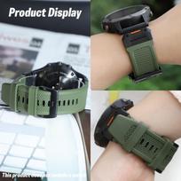 BUSKOZ 22/26mm Quick-Fit Expandable Strap for Garmin Fenix 8/7/6/5/Pro Multi-Color Wristband For Fenix-Like Smartwatches QuickFit 22mm armijos žalia spalva