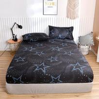 Printed Fitted Sheet 90X200Cm Soft Breathable Mattress Protector Bed Linen For Home Sabanas Para Cama No Pillowcase 99x190x30cm 1pc