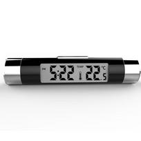 Car Air Outlet Thermometer Electronic Clock Time Led Digital Display Thermometer with Back Luminous Car Supplies juoda