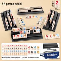 Israel Mahjong Tiles Family Number Game: Rummy & Matching Board for Gatherings