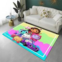 Cartoon Gabby Dollhouse Girl Carpet Rug for Playroom Bedroom Living Room Sofa Home Decor,kid Area Rug Non-slip Floor Mat Gift 40x60cm