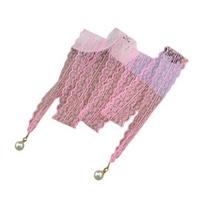 Yousheng Women Lace Belt Hollow Design Lightweight Breathable Adjustable Waist Slimming Non-Fading Imitation Pearl Pendant Belt