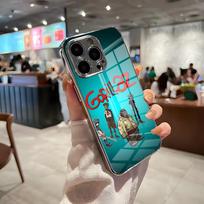 Gorillaz Band Anime Phone Case For IPhone 17 Pro Max 15 Pro 16 14 Plus 12 13 Mini 11 Pro Shockproof Electroplated Glass Cover iPhone 12