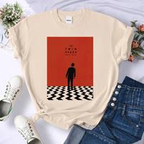 Twin Peaks marškinėliai moteriški Madingi Y2k hip hopas 2000-ieji Spalvingi marškinėliai Psichodeliniai Populiariosios kultūros Klasika Madingi grafiniai Pasteliniai S