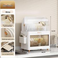 Kitchen Dish Drying Rack with Dustproof Cover