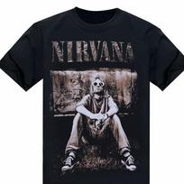 Nirvana Rock Band Retro Street Tshirt Summer UNISEXs Womens Cotton Short Sleeved Shirt Street Punk Loose YK Round Neck M