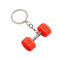 Yousheng Keychain Pendant Small Dumbbell Charm Gym Keyring Exercise Equipment Key Holder Sports Enthusiasts Fitness Bag raudona