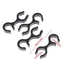 4 vnt. žygio lazdų spaustukai Suderinami Greito atleidimo ABS 8 formos laikikliai Kuprinėms Žygio Slidinėjimo lazdų laikymo tvirtinimo detalės ID 16mm black