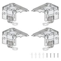 4 vnt. Reguliuojami žaliuzių tvirtinimo laikikliai Lengvas montavimas 25 mm / 1 colio karnizo laikikliams ir PVC belaidžiams žaliuzių gaubtams 1 gray