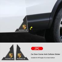 2PCS Carbon Fibre Car Door Crash Scratch Protection Cover For Porsche Cayenne Panamera Macan 911 Taycan Boxster Cayman 918 Pajun