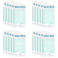 Premium-20 Pack Guest Check Books, Server Note Pads For Restaurant, Green Waiter Checkbook, Restaurant Order Pad 50 Sheets/Pack žalia