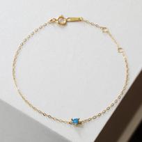 Blue Mood S925 Sterling Silver 18K Gold-Plated Bracelet with Zircon for Women Sterling Silver auksas