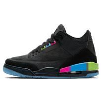 Jordan Air Jordan 3 Vintage Basketball Shoes GS AT9194-001 36 juoda