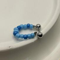 Sweet Lovely Titanium steel Retro Ear Bone Stud Women Jewelry Colorful Bead Korean Style Earring H