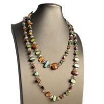 Irregular Bohemia Pendant Necklace Retro Double Layer Necklace Shell Multilayer Necklace  Women 120cm