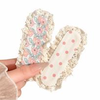 2Pcs Lace Edge Hair Stickers No Damage Children's Hair Clips  Hair Decoration Accessories A