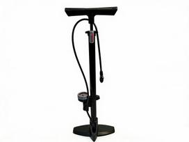 Jinta 640mm Portable MTB Bicycle Manual Air Pump with Pressure Gauge, Reversible Presta/Schrader Valves Floor pump juoda