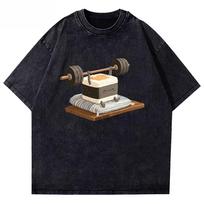 2026 Hot Sale Sushi Gym T Shirt Funny Men Women Summer Harajuku O-Neck Cotton Short Sleeve Tshirt Sportswear Print T-shirt Streetwear Top Casual Tee L