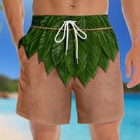 Unisex Drawstring Shorts with Elastic Waist for Casual Everyday Wear L tamsiai žalia spalva