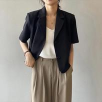 Moteriški švarkai Elegantiški vienspalviai kostiuminiai švarkai Biuro moteris Korėjietiški trumparankoviai viengubai sagstomi laisvalaikio švarkai Laisvalaikio paltai S white